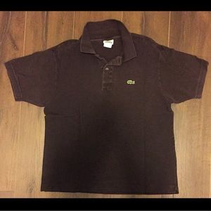 Lacoste Brown Pique Polo (Medium, Size 5)